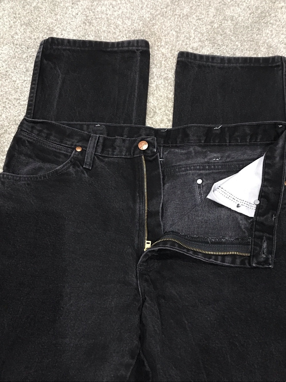 Wrangler Men's Black Bootcut Jeans 36x32 - Picture 3 of 7